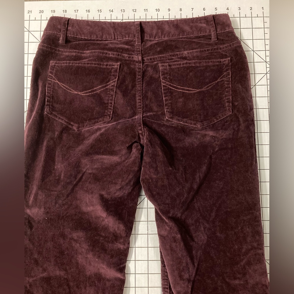 J. Jill Women’s Size 8 Maroon Stretch Corduroy Boot Cut Jeans‎ - Picture 6 of 8